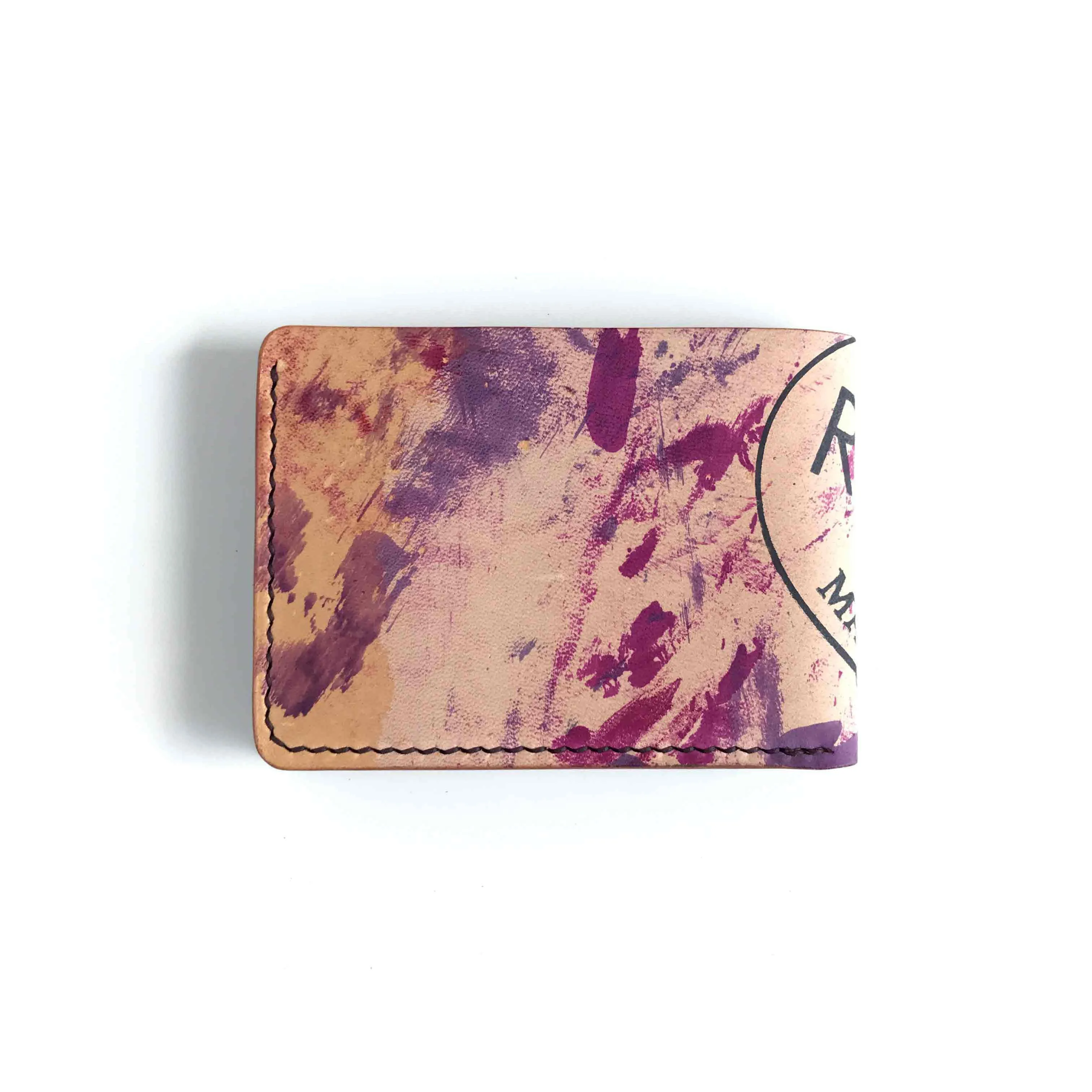 6-Pocket Billfold - Shell Cordovan - Rough Out Red Marbled Rocado   Violet