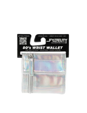 80's Wrist Wallet | Metallic Laser Silver