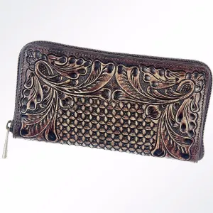 American Darling Leather Tooled Wallet