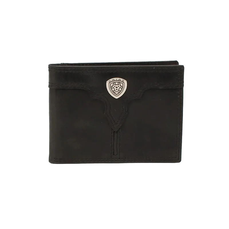 Ariat M&F Removable Passcase Black Bifold Wallet