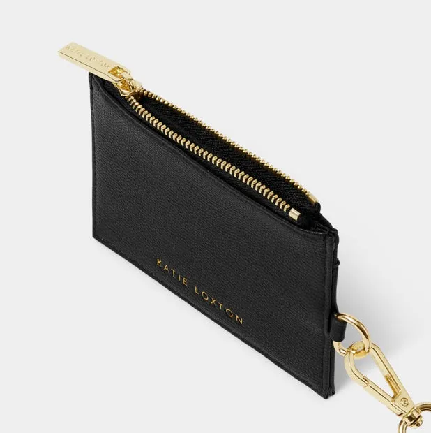 Ashley Cardholder w/ Strap | Black