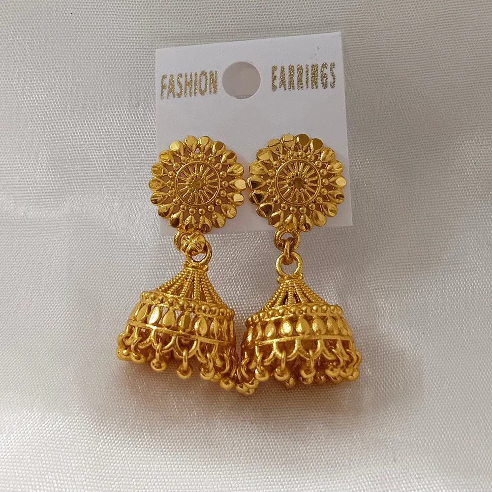 Bhavi Jewels Gold Plated Jhumki Earrings