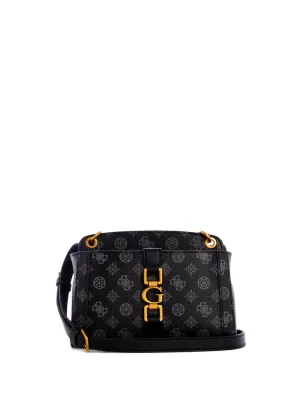 Black Briana Logo Society Crossbody Bag