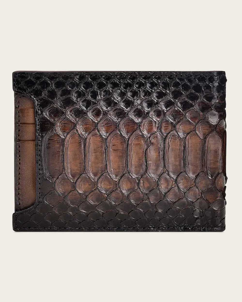 Brown bifold python wallet