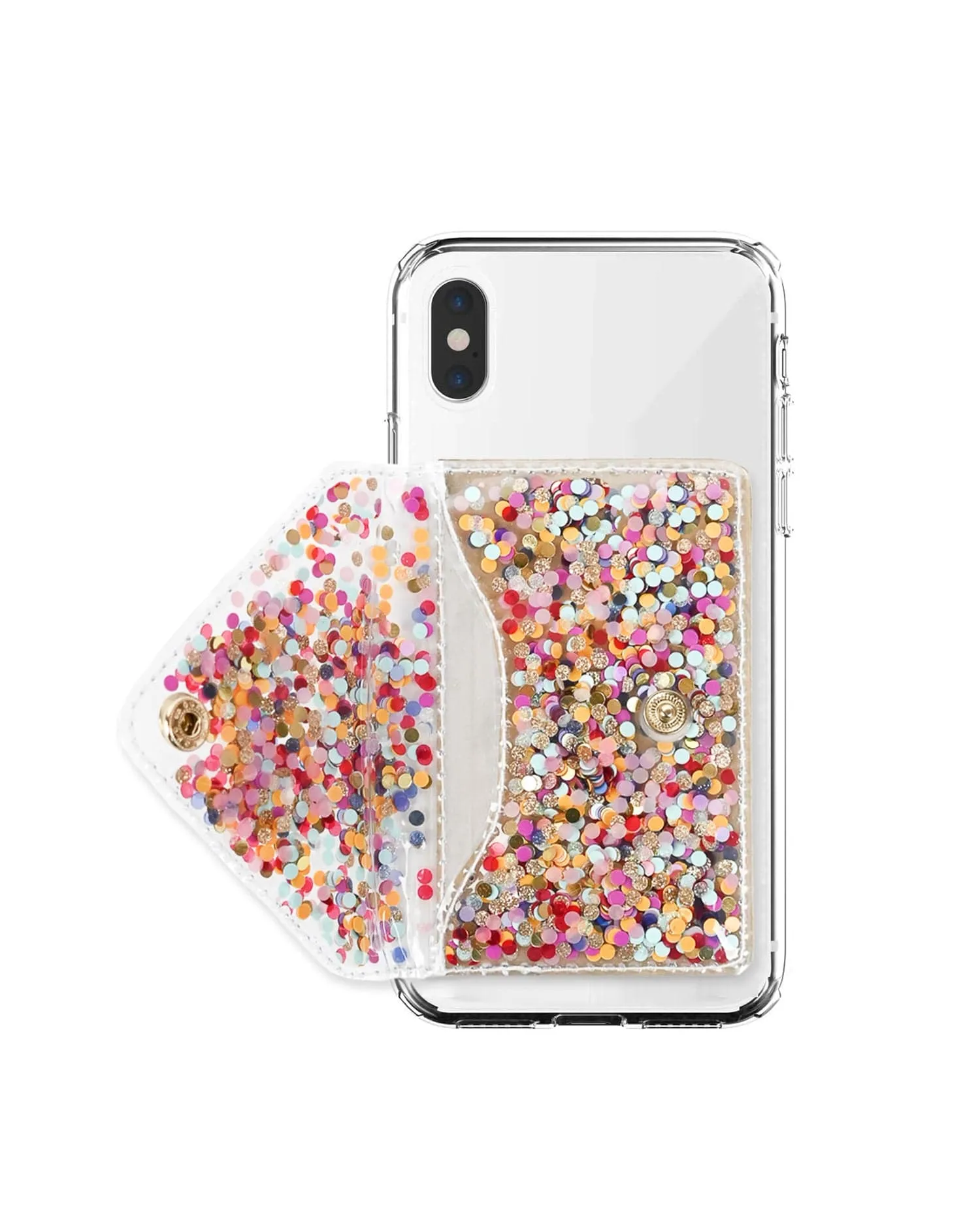 Celebrate Every Day Confetti Stick On Cell Phone Wallet for iPhone or Android