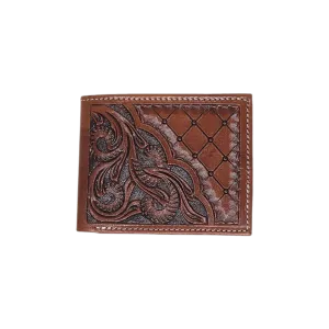 Challenger Men's Western Leather Handcrafted Bifold Brown Wallet