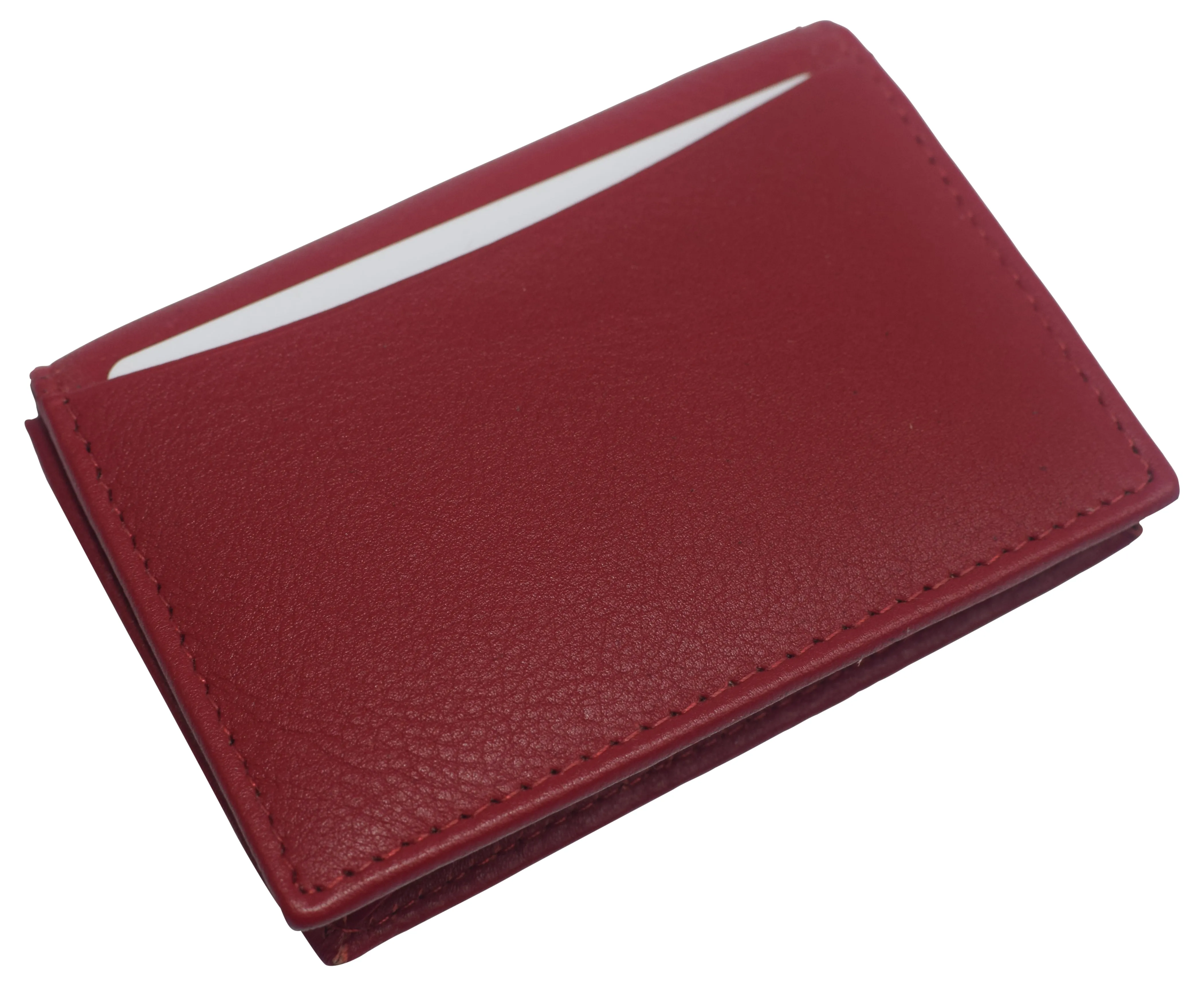 CN70 Genuine Leather Business Card Holder Name Card Case Credit Card Wallet with ID Window RFID Blocking