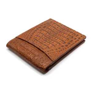 Cognac Horn-Back Alligator Wallet