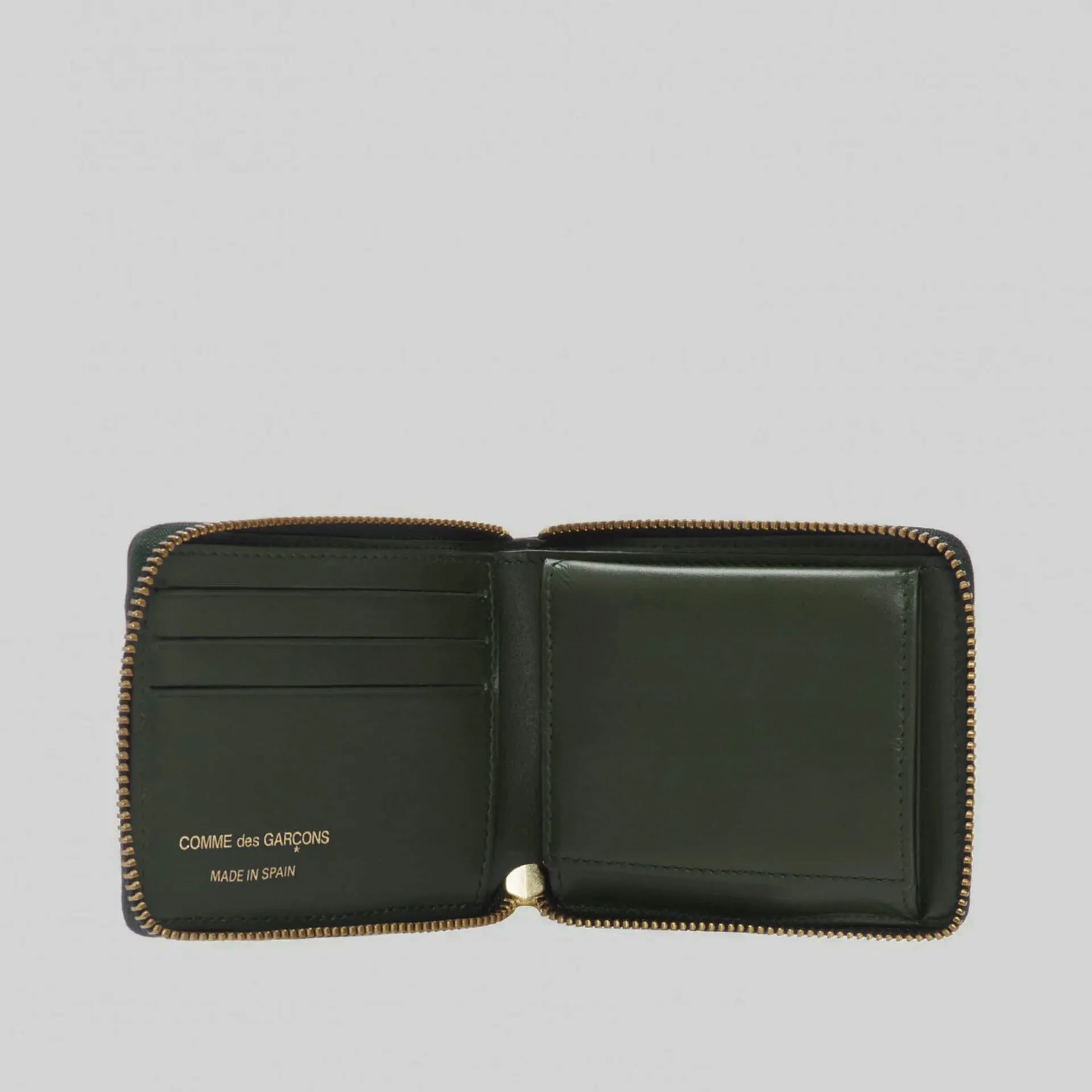 COMME DES GARCONS WALLET SA7100 CLASSIC COLOUR BOTTLE GREEN