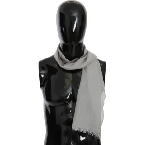 Costume National Elegant Gray Cotton Men's Scarf