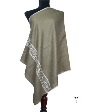 dark natural embroidery pashmina stole 8807