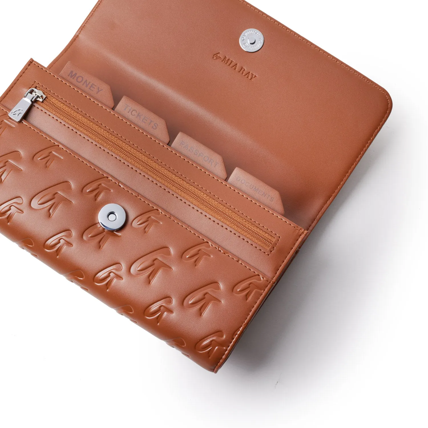 GLAM-AHOLIC MONOGRAM TRAVEL WALLET BROWN