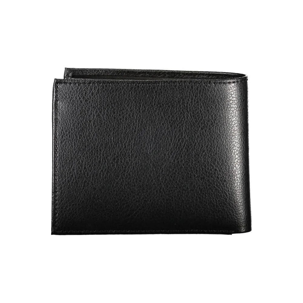 Guess Jeans Chic Black Leather Dual-Compartment Wallet