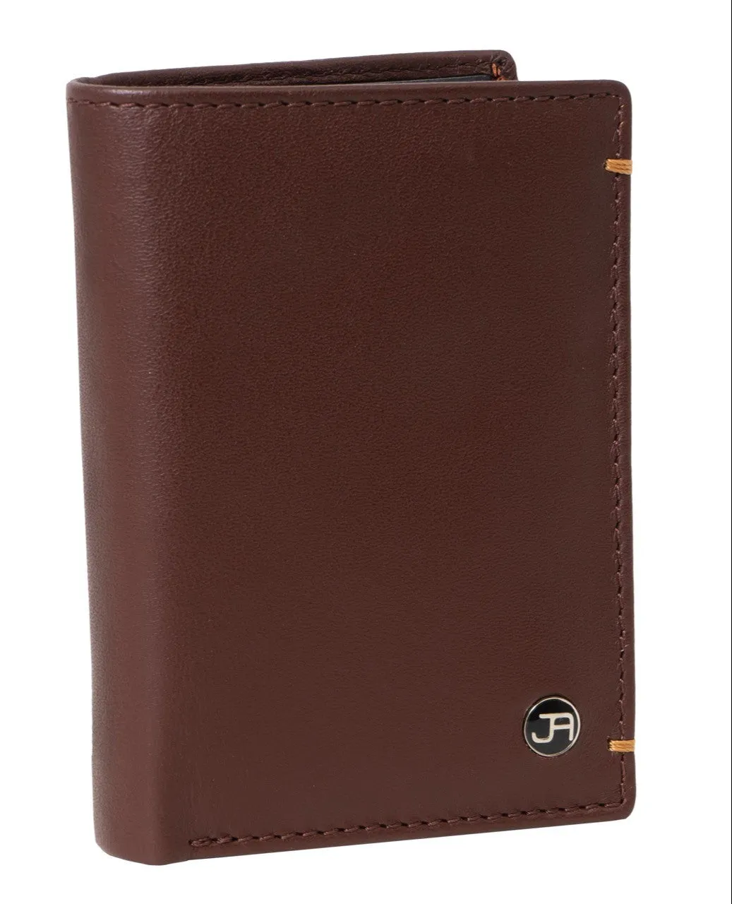 Jack Abrahams Bi-Fold RFID Minimalist Wallet With Zipper Pocket