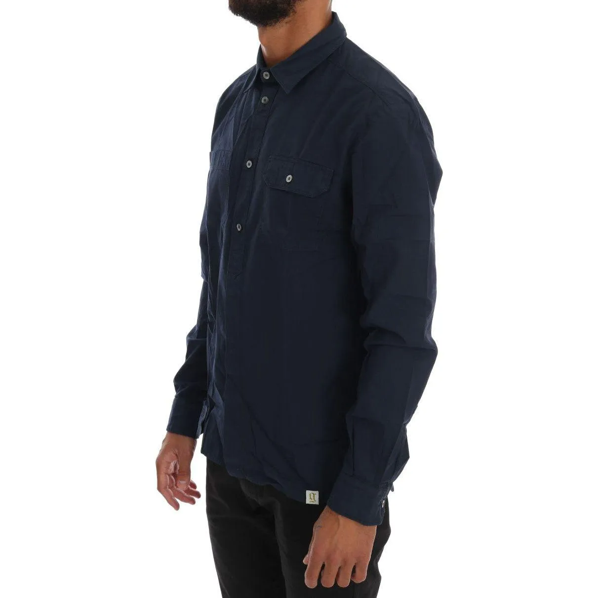 John Galliano Elegant Blue Cotton Casual Shirt