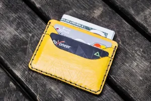 No.40 Handmade Leather Slim Card Wallet - Yellow