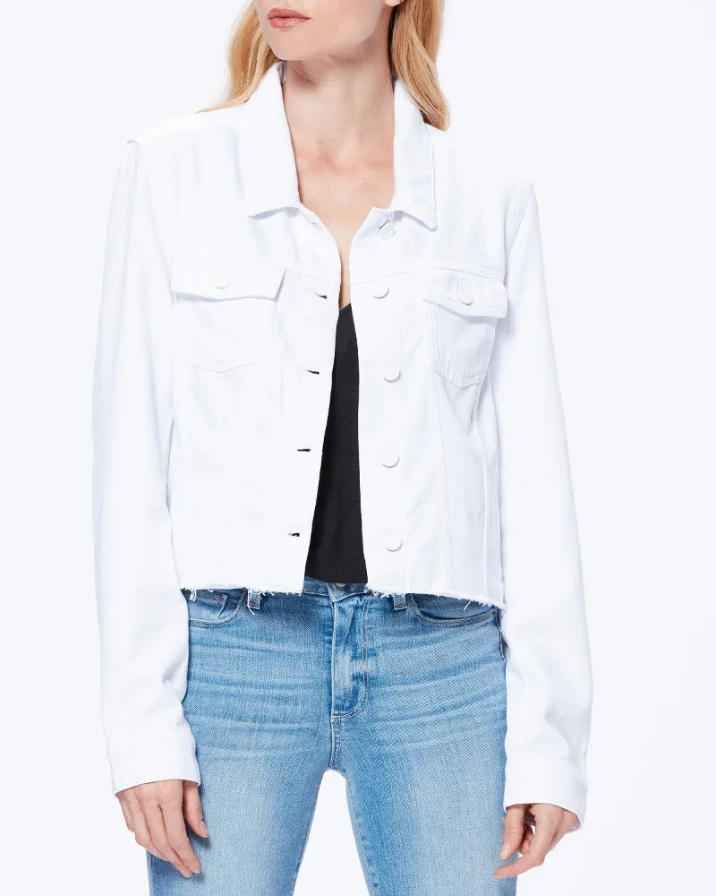 Paige - Relaxed Vivienne Jacket w/ Raw Hem in Crisp White