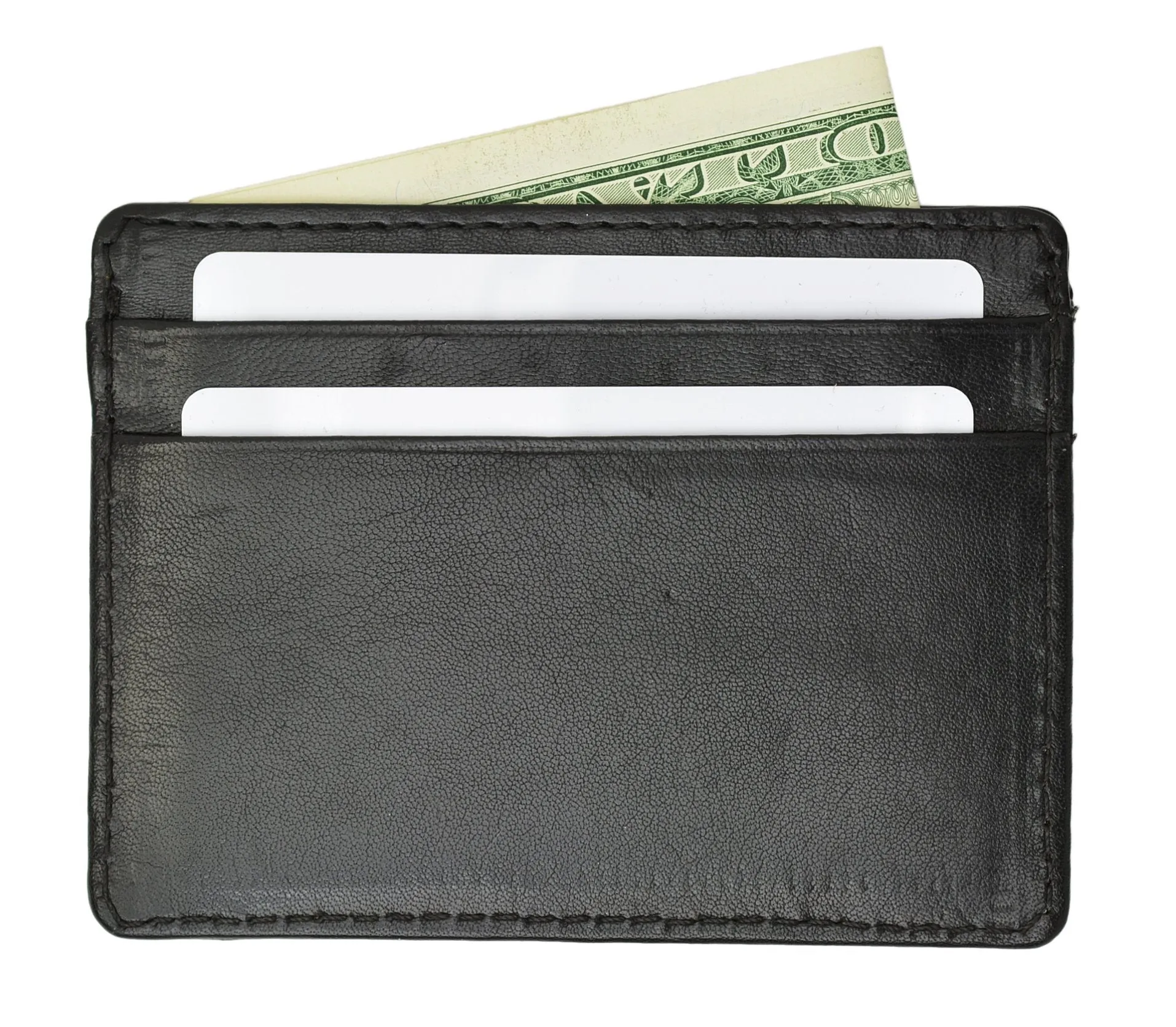 RFID Blocking Minimalist Genuine Leather Slim Front Pocket Wallet RFID P 5