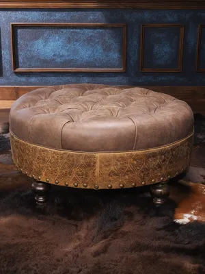 Round Capitol Tufted Ottoman