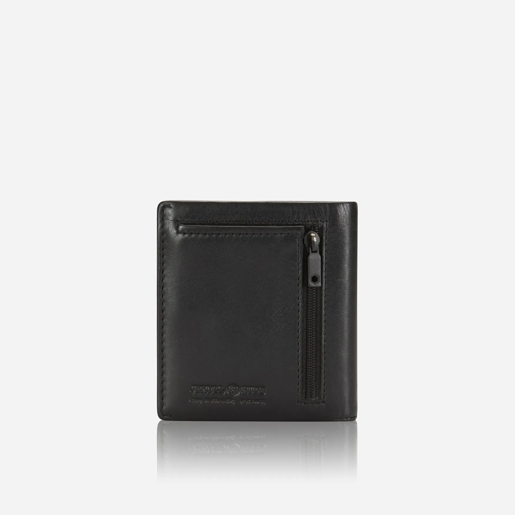 Slim Bifold Card Holder With Coin, Black