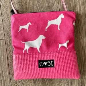 Stella Pink Cross Body Purse-dog